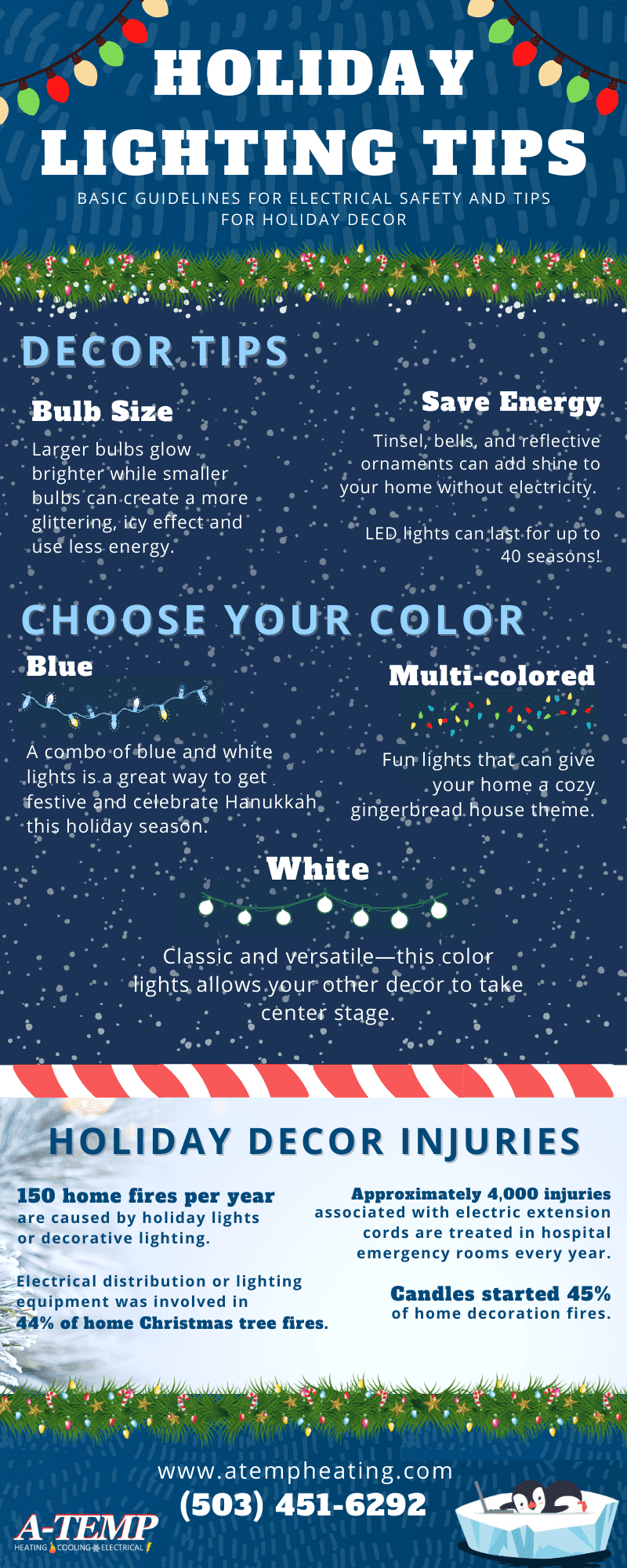 Holiday Lighting Tips Infographic